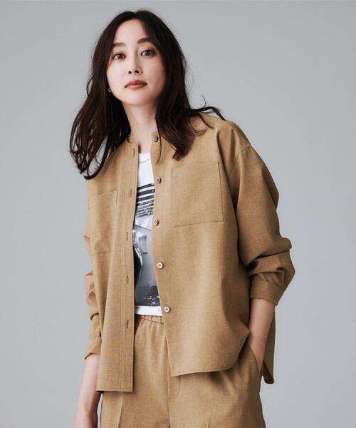 UNTITLED（アンタイトル）の「【秋も着られる/セットアップ可】リラククールシャツ（シャツ/ブラウス・レディース・ブラック/ブラウン系/チャコールグレー・50/48/44/04/02/00）」の21枚目の写真