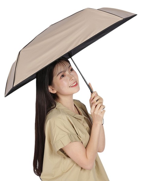 KIZAWA（キザワ）の「超軽量カーボン 折りたたみ日傘 晴雨兼用 50cm（折りたたみ傘・レディース・ブラック/オフホワイト/グレー/ブルー系その他/ホワイト系その他/グレー系その他/シルバー/ブラック系その他/ネイビー/ベージュ/ベージュ系その他/グレイッシュベージュ・FREE）」の17枚目の写真