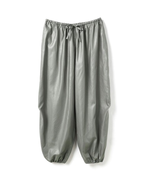 mizuiroind(ミズイロインド)の「mizuiro ind グロッシードローストリングヘムイージーパンツ(その他パンツ・レディース・グレー/ブラック/ネイビー・FREE)」の2枚目の写真