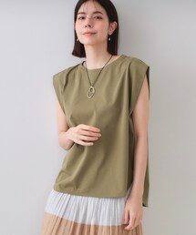 OPAQUE.CLIP（オペークドットクリップ）の「ボクシーノースリーブカットソー【洗濯機洗い可】（Tシャツ/カットソー）」