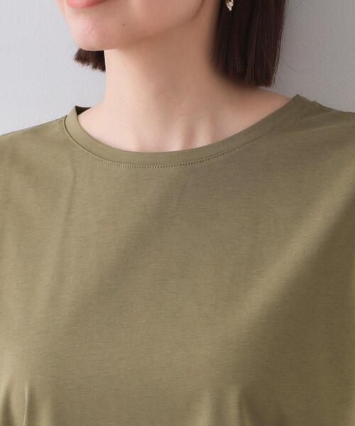 OPAQUE.CLIP（オペークドットクリップ）の「ボクシーノースリーブカットソー【洗濯機洗い可】（Tシャツ/カットソー・レディース・ブラック/カーキ/ホワイト・38/40）」の16枚目の写真