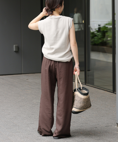 JOURNAL STANDARD relume(ジャーナルスタンダード レリューム)の「《追加》N/Rダブルストライプパンツ(その他パンツ・レディース・ブラウン/ネイビー・38/36)」の16枚目の写真