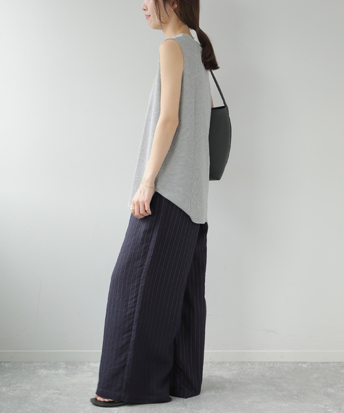 JOURNAL STANDARD relume(ジャーナルスタンダード レリューム)の「《追加》N/Rダブルストライプパンツ(その他パンツ・レディース・ブラウン/ネイビー・38/36)」の9枚目の写真