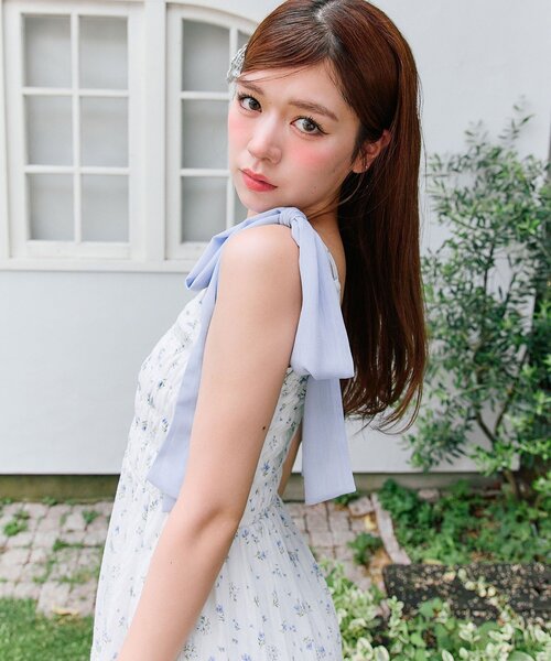 OLIVE des OLIVE シャーリングワンピース オフホワイト OLIVE des OLIVE（オリーブデオリーブ）の「【S/Mサイズ展開