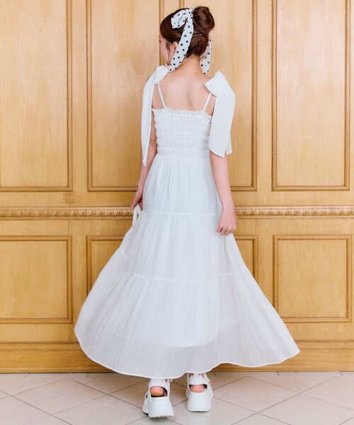 【送関税込】Alice+Olivia シャーリング ミディワンピース 麻調シアー2WAYシャーリングワンピース≪手洗い可能≫ | Droite