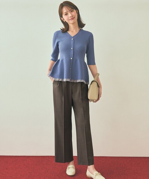 ANY SIS（エニィスィス）の「ウーステッドエステル ワイドパンツ（その他パンツ・レディース・グレー系/イエロー系/ネイビー系・LARGE/MEDIUM/SMALL）」の6枚目の写真