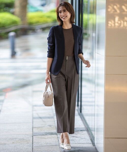 ANY SIS（エニィスィス）の「ウーステッドエステル ワイドパンツ（その他パンツ・レディース・グレー系/イエロー系/ネイビー系・LARGE/MEDIUM/SMALL）」の8枚目の写真