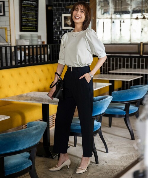 ANY SIS（エニィスィス）の「ウーステッドエステル ワイドパンツ（その他パンツ・レディース・グレー系/イエロー系/ネイビー系・LARGE/MEDIUM/SMALL）」の22枚目の写真