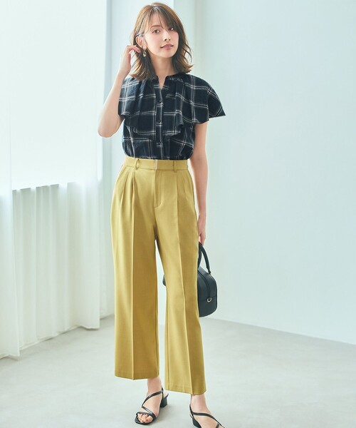 ANY SIS（エニィスィス）の「ウーステッドエステル ワイドパンツ（その他パンツ・レディース・グレー系/イエロー系/ネイビー系・LARGE/MEDIUM/SMALL）」の19枚目の写真