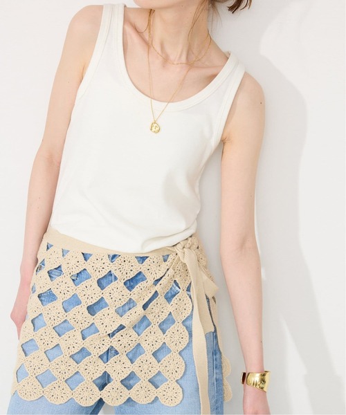 SLOBE IENA（スローブイエナ）の「《追加2》basic タンクトップ（タンクトップ・レディース・ベージュ/ブラウン/ホワイト・FREE）」の4枚目の写真