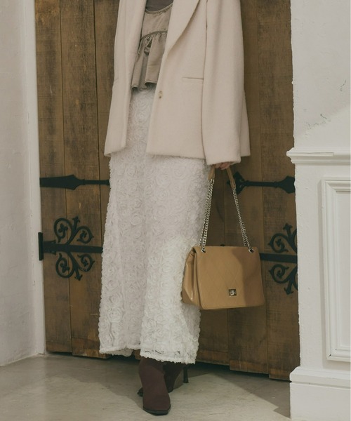 Olu.（オルドット）の「フラワーIラインスカート（スカート・レディース・ブラック/ベージュ/ホワイト・0/1）」の17枚目の写真