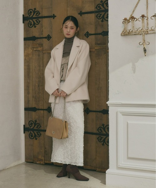 Olu.（オルドット）の「フラワーIラインスカート（スカート・レディース・ブラック/ベージュ/ホワイト・0/1）」の18枚目の写真