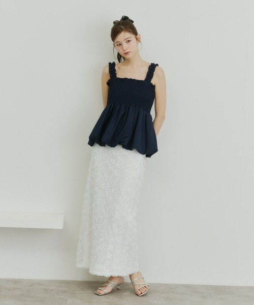 Olu.（オルドット）の「フラワーIラインスカート（スカート・レディース・ブラック/ベージュ/ホワイト・0/1）」の13枚目の写真