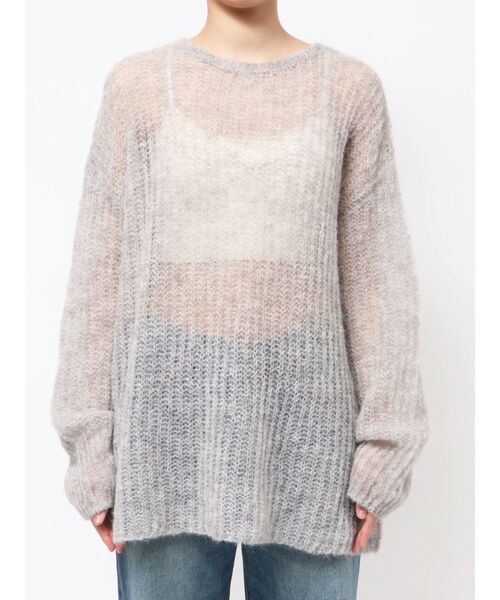 Ungrid（アングリッド）の「アルパカ混透かし編みニット（ニット/セーター・レディース・アイボリー/ブラウン/レッド/ライトグレー・FREE）」の11枚目の写真