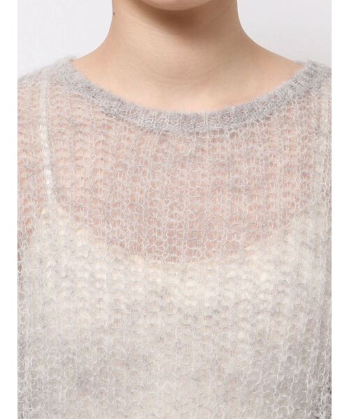 Ungrid（アングリッド）の「アルパカ混透かし編みニット（ニット/セーター・レディース・アイボリー/ブラウン/レッド/ライトグレー・FREE）」の14枚目の写真