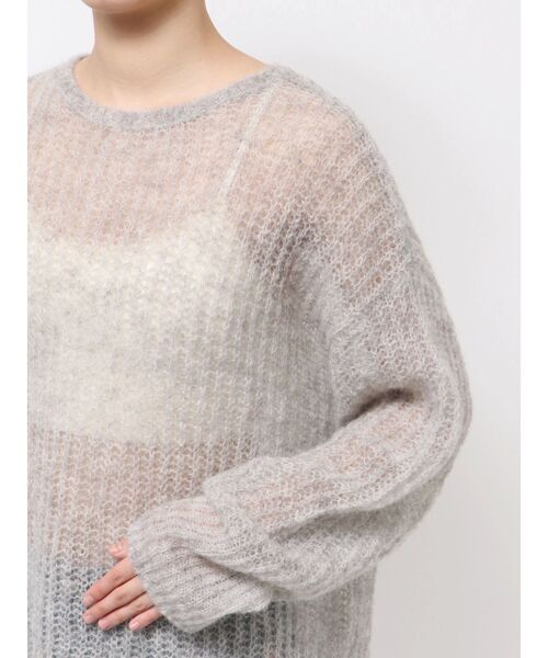 Ungrid（アングリッド）の「アルパカ混透かし編みニット（ニット/セーター・レディース・アイボリー/ブラウン/レッド/ライトグレー・FREE）」の15枚目の写真