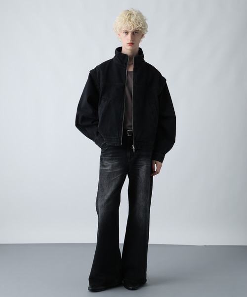 HARE(ハレ)の「ヴィンテージカコウデニムパンツ(HARE)(デニムパンツ・メンズ・ブラウン系/ライトグレー系/ブラック系/ブルー系/グレー系その他/ライトブルー・SMALL/MEDIUM/LARGE)」の8枚目の写真