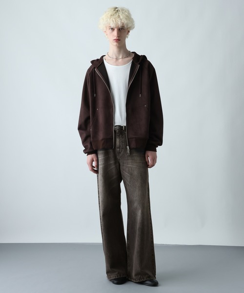 HARE(ハレ)の「ヴィンテージカコウデニムパンツ(HARE)(デニムパンツ・メンズ・ブラウン系/ライトグレー系/ブラック系/ブルー系/グレー系その他/ライトブルー・SMALL/MEDIUM/LARGE)」の11枚目の写真