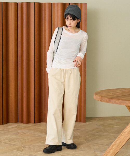 セール】ツイル イージーストレートパンツ＜セットアップ対応＞ 限定