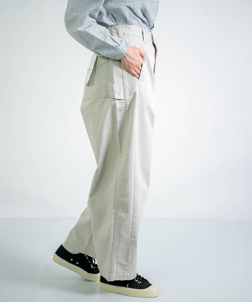 D.M.G.（ドミンゴ）の「[D.M.G. / ディーエムジー] チノ ボリュームペインターパンツ（チノパンツ・レディース・ベージュ/オリーブ/ブラック/ライトグレー・M/S）」の19枚目の写真