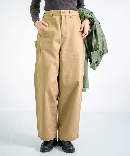 D.M.G.（ドミンゴ）の「[D.M.G. / ディーエムジー] チノ ボリュームペインターパンツ（チノパンツ・レディース・ベージュ/オリーブ/ブラック/ライトグレー・M/S）」の15枚目の写真