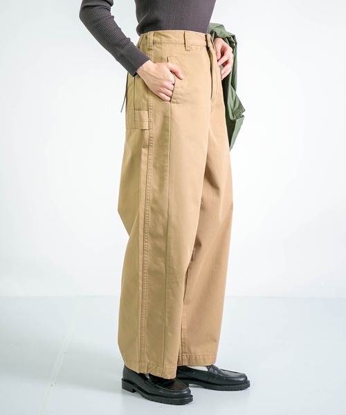D.M.G.（ドミンゴ）の「[D.M.G. / ディーエムジー] チノ ボリュームペインターパンツ（チノパンツ・レディース・ベージュ/オリーブ/ブラック/ライトグレー・M/S）」の14枚目の写真