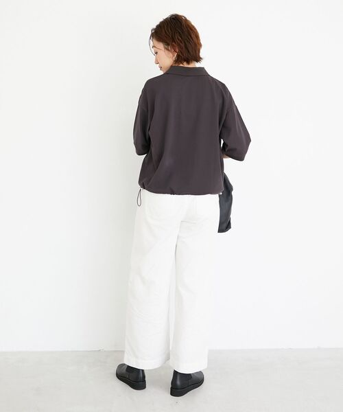 le.coeur blanc(ルクールブラン)の「ドロストカノコポロ(ポロシャツ・レディース・ダークグレー/ブラウン・38)」の15枚目の写真