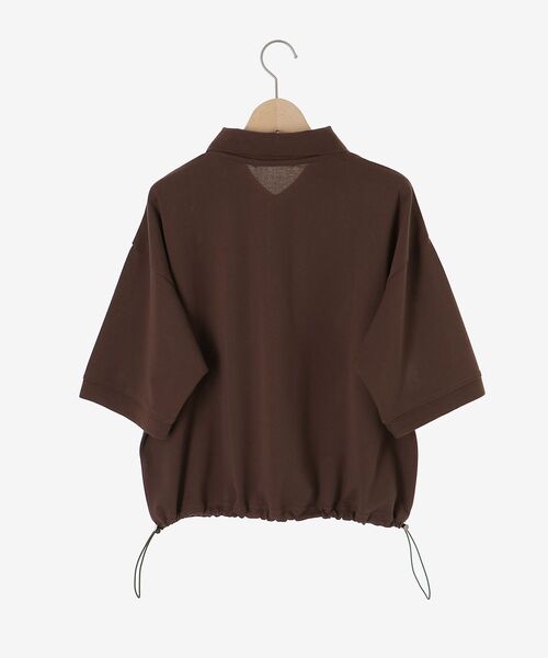 le.coeur blanc(ルクールブラン)の「ドロストカノコポロ(ポロシャツ・レディース・ダークグレー/ブラウン・38)」の18枚目の写真