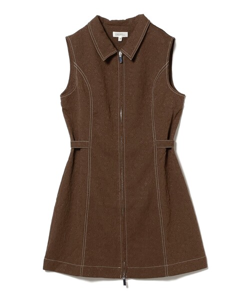 GHOSPELL（ゴスペル）の「GHOSPELL / Bank Mini Dress（ワンピース・レディース・ダークブラウン・SMALL）」の2枚目の写真
