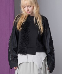 AULA AILA | デニムコンビネーションプルオーバー(Tシャツ/カットソー)