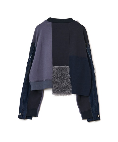 デニムコンビネーションプルオーバー（Tシャツ/カットソー）｜AULA