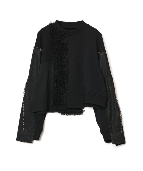 デニムコンビネーションプルオーバー（Tシャツ/カットソー）｜AULA