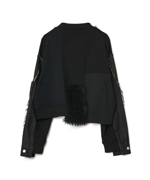 【新品・未使用】AULAAILA デニムコンビネーションプルオーバー デニムコンビネーションプルオーバー（Tシャツ/カットソー）｜AULA