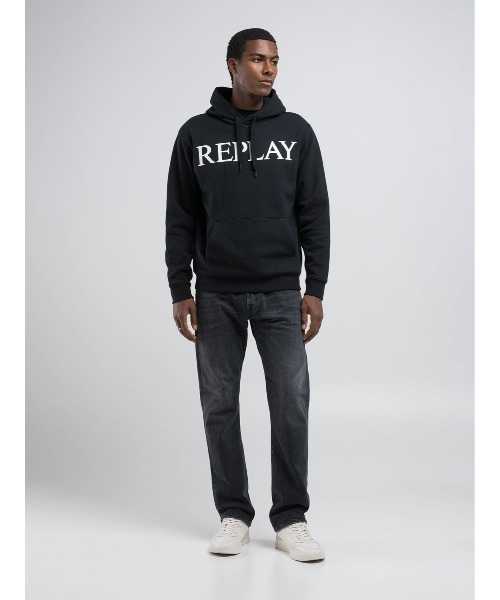 REPLAY(リプレイ)の「ブラッシュフリースREPLAYフーディー(パーカー・メンズ・ブラック/ダークブルー・X-LARGE/LARGE/MEDIUM/SMALL)」の7枚目の写真
