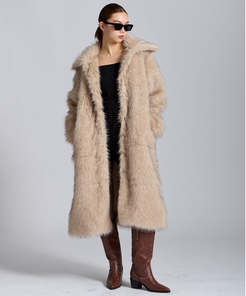 Just a noon レッド ファーコート ロングファーコート（その他アウター）｜JUST A NOON（ジャスト