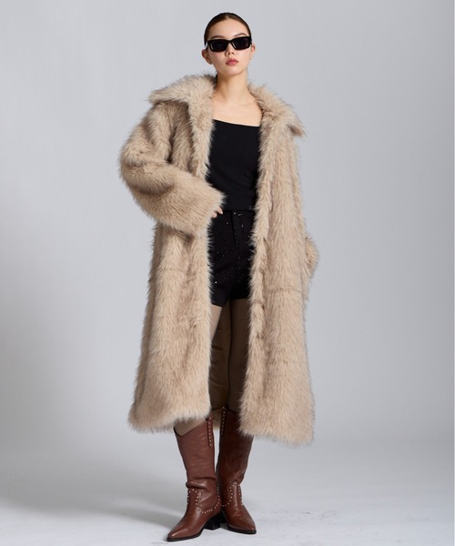 JUST A NOON(ジャストアヌーン)の「ロングファーコート(その他アウター・レディース・ブラウン・FREE)」の19枚目の写真