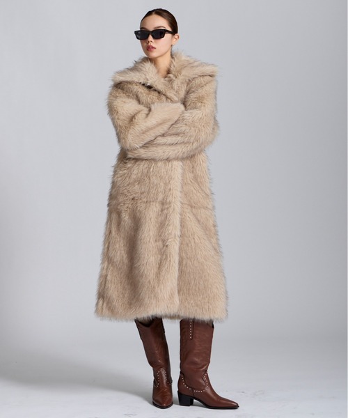 JUST A NOON(ジャストアヌーン)の「ロングファーコート(その他アウター・レディース・ブラウン・FREE)」の21枚目の写真