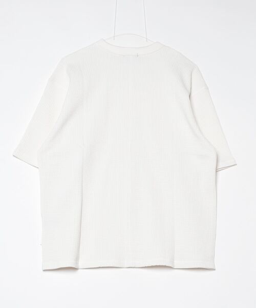 TIGORA（ティゴラ）の「ティゴラ TIGORA ワッフル5分袖Tシャツ（Tシャツ/カットソー・メンズ・ブラック/ブルー/オフホワイト/サンドグレー・L/LL/S/M/3L）」の5枚目の写真