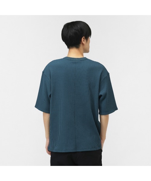 TIGORA（ティゴラ）の「ティゴラ TIGORA ワッフル5分袖Tシャツ（Tシャツ/カットソー・メンズ・ブラック/ブルー/オフホワイト/サンドグレー・L/LL/S/M/3L）」の16枚目の写真