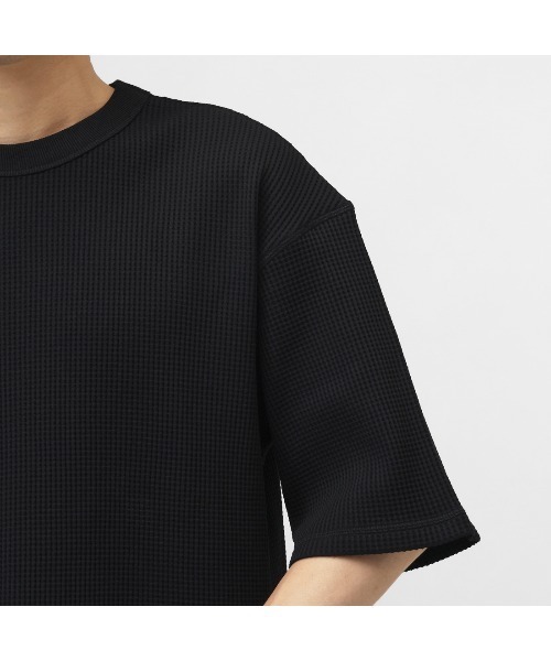 TIGORA（ティゴラ）の「ティゴラ TIGORA ワッフル5分袖Tシャツ（Tシャツ/カットソー・メンズ・ブラック/ブルー/オフホワイト/サンドグレー・L/LL/S/M/3L）」の19枚目の写真