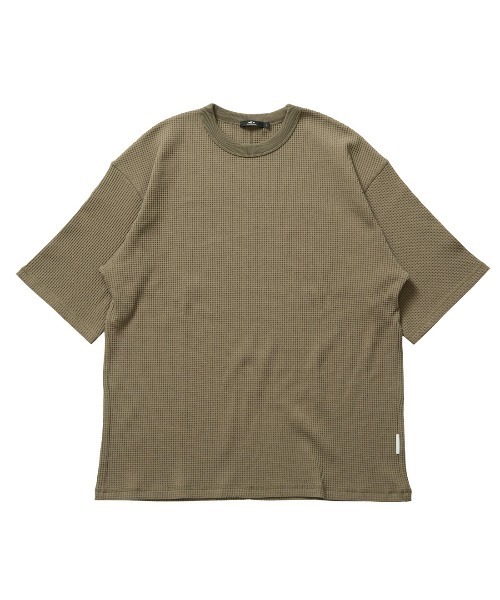 TIGORA（ティゴラ）の「ティゴラ TIGORA ワッフル5分袖Tシャツ（Tシャツ/カットソー・メンズ・ブラック/ブルー/オフホワイト/サンドグレー・L/LL/S/M/3L）」の15枚目の写真