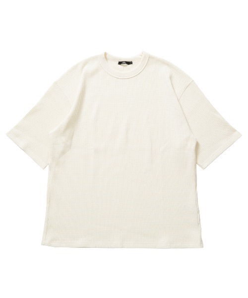 TIGORA（ティゴラ）の「ティゴラ TIGORA ワッフル5分袖Tシャツ（Tシャツ/カットソー・メンズ・ブラック/ブルー/オフホワイト/サンドグレー・L/LL/S/M/3L）」の13枚目の写真