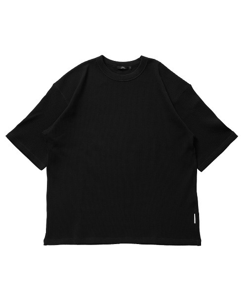 TIGORA（ティゴラ）の「ティゴラ TIGORA ワッフル5分袖Tシャツ（Tシャツ/カットソー・メンズ・ブラック/ブルー/オフホワイト/サンドグレー・L/LL/S/M/3L）」の11枚目の写真