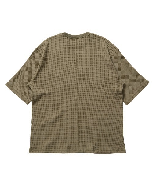 TIGORA（ティゴラ）の「ティゴラ TIGORA ワッフル5分袖Tシャツ（Tシャツ/カットソー・メンズ・ブラック/ブルー/オフホワイト/サンドグレー・L/LL/S/M/3L）」の14枚目の写真