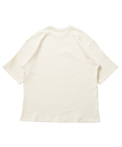 TIGORA（ティゴラ）の「ティゴラ TIGORA ワッフル5分袖Tシャツ（Tシャツ/カットソー・メンズ・ブラック/ブルー/オフホワイト/サンドグレー・L/LL/S/M/3L）」の12枚目の写真