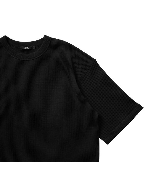 TIGORA（ティゴラ）の「ティゴラ TIGORA ワッフル5分袖Tシャツ（Tシャツ/カットソー・メンズ・ブラック/ブルー/オフホワイト/サンドグレー・L/LL/S/M/3L）」の9枚目の写真