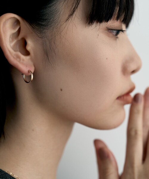 K10プレーンフープピアス（ピアス（両耳用））｜COCOSHNIK（ココシュ