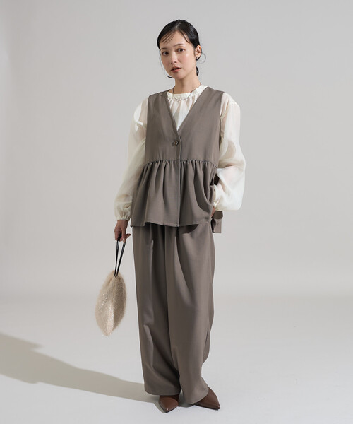 3点セットアイテム～トリオットシリーズ～】ペプラムベスト 3ピース