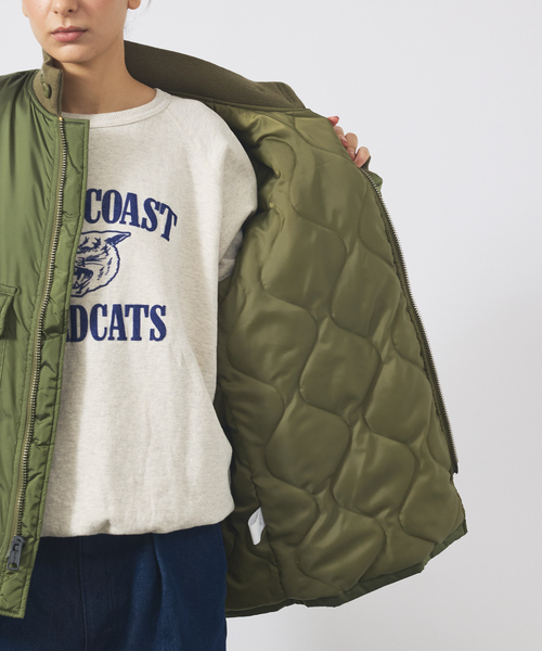 美品　WEWILL ブルゾン　フライトジャケット　カーキグリーン　サイズ2 美品 WEWILL ブルゾン フライトジャケット カーキグリーン サイズ2