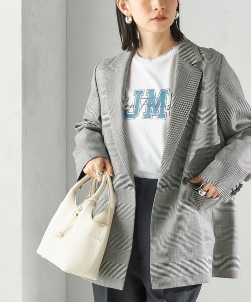 美品✨ Lサイズ 90S ウールリッチ ウールジャケット 6ポケット グレー 白 手洗い可能〉ウォッシャブル ウール チェック ダブル ジャケット